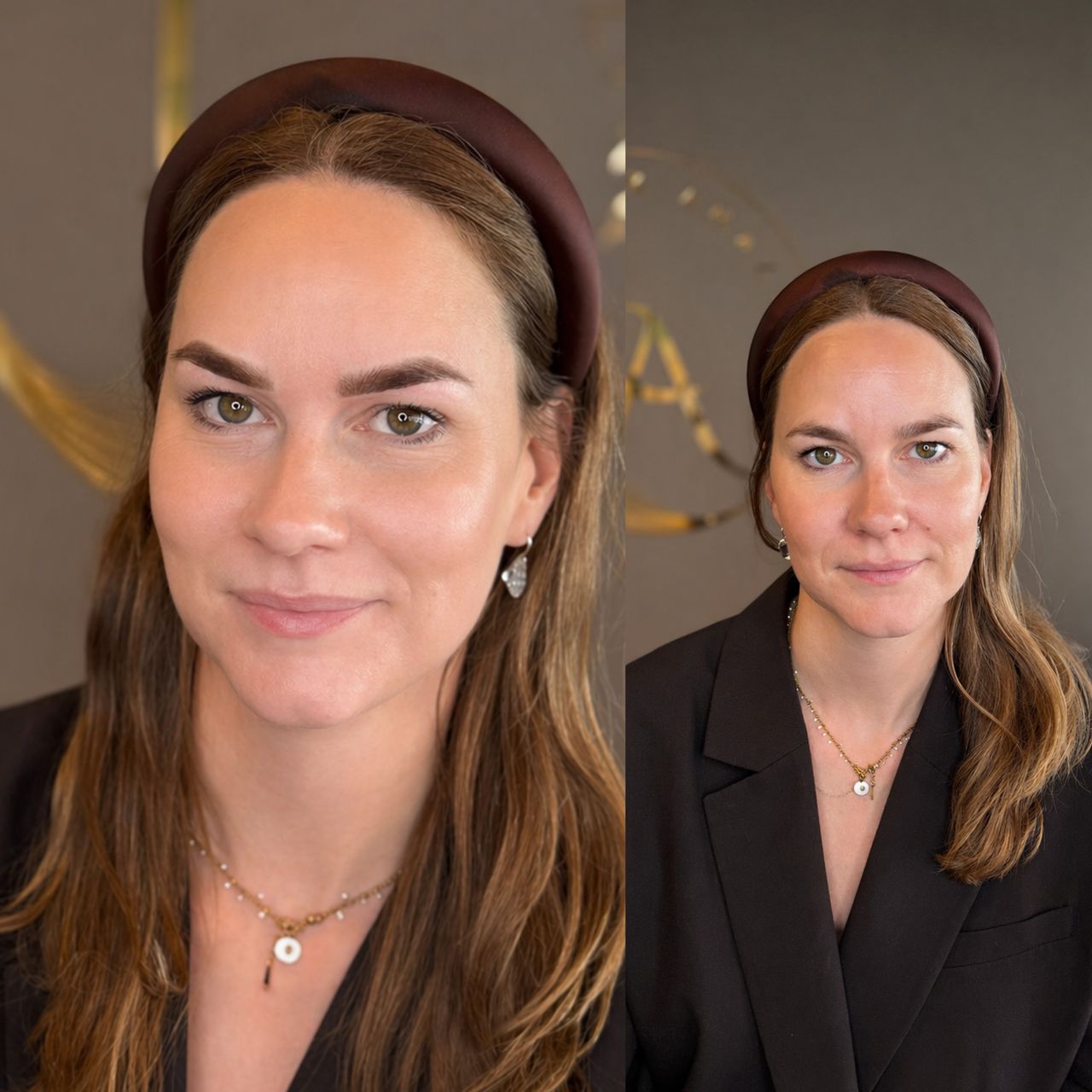 Powder Brows Esbjerg – pudder bryn før og efter, naturligt look