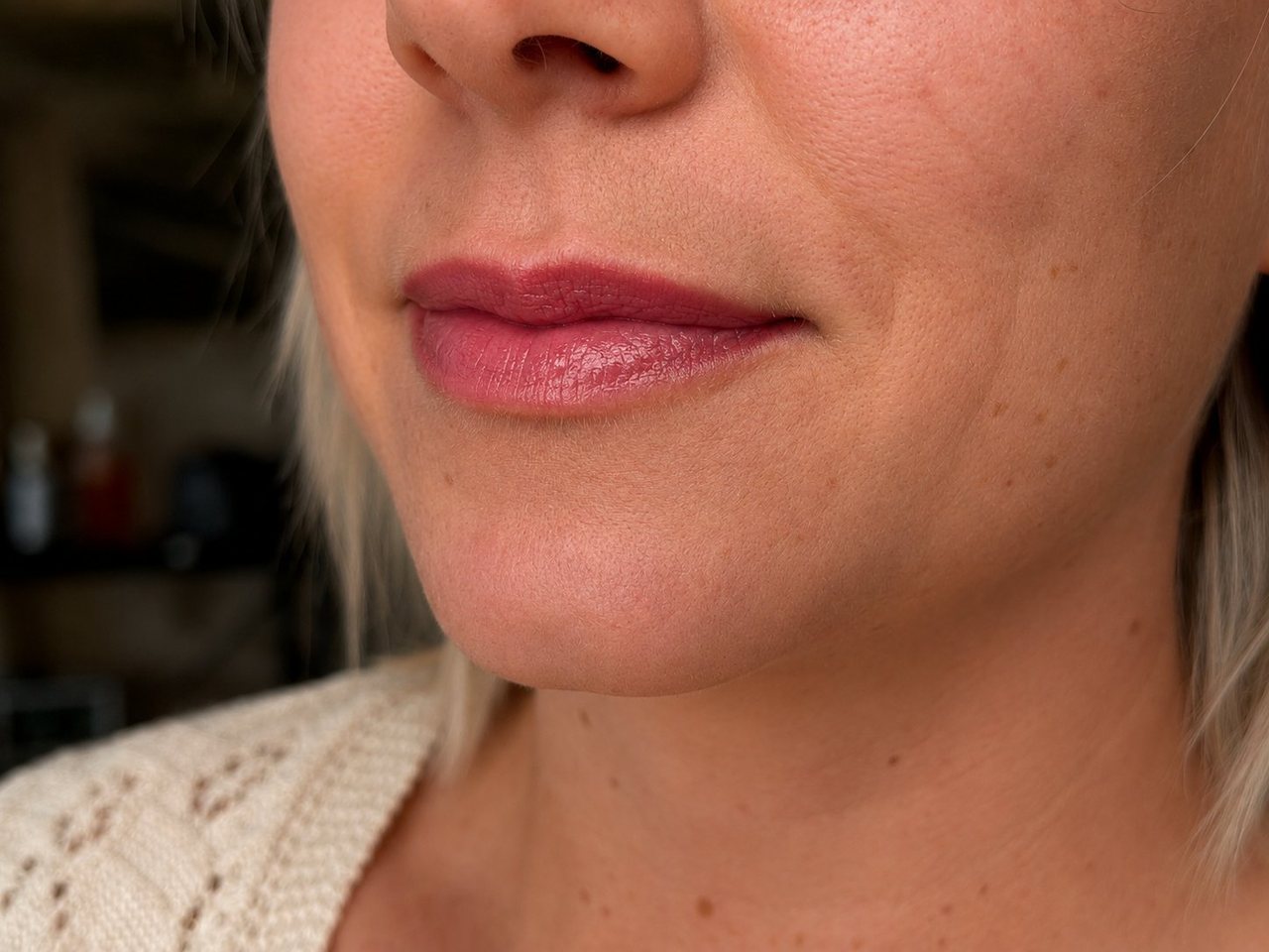 Velvet Lips Esbjerg – naturligt rosa permanent makeup på læber set på ansigt